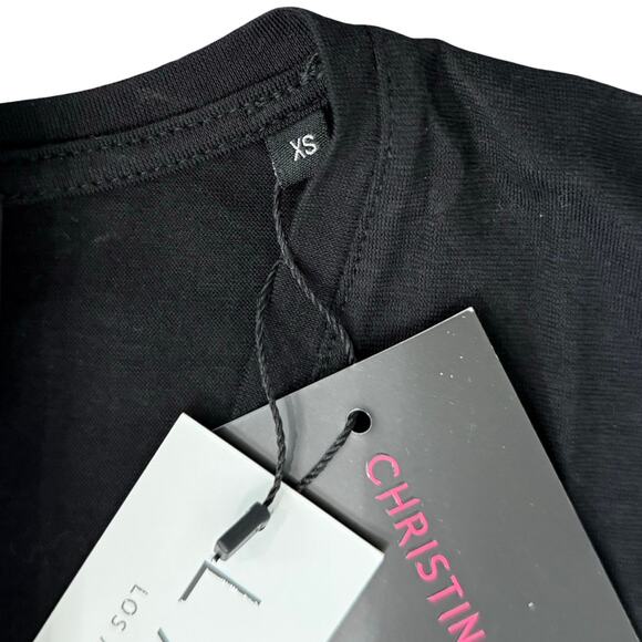 Christina Dienst Lazy V-Neck Oversize Boxy T-Shirt Tee Shirt Size XS NEW Tags - Picture 3 of 11